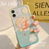 retro summer girls swimming ring kawaii japanese phone case for iphone 13 11 12 pro max xs max xr 7 8 plus 7plus case cute cover