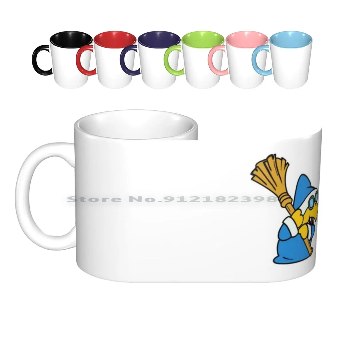 Керамические кружки Magikoopa, кофейные чашки, Кружка для молока и чая Magikoopa Koopa, мультяшная Волшебная волшебная кружка Koopa с метлой ведьмой Koopa