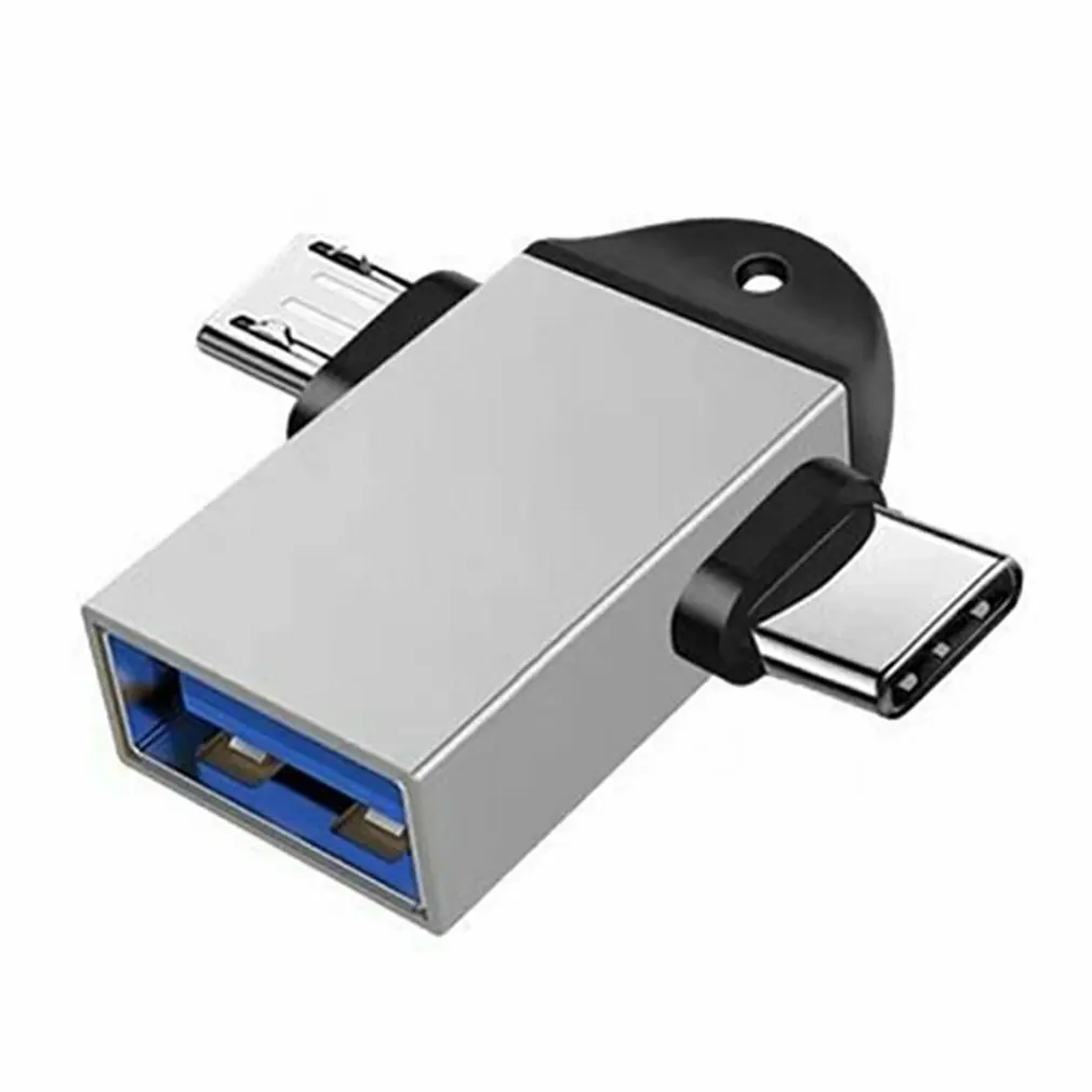 

2-in-1 Type-C Micro USB OTG Adapters Data Transmit Adapter For Mouse Tablet Hard Disk Drive Phone OTG Adapter Phone Accessories