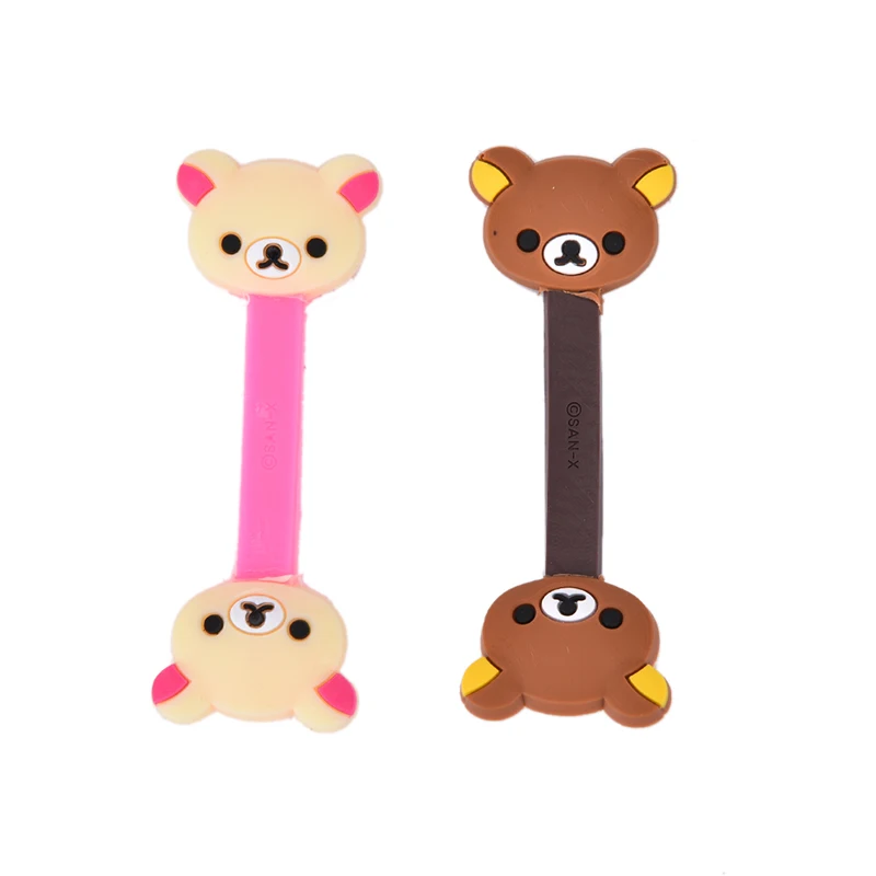 

ZLinKJ 4pcs/lot Cute Random Color Cartoon Earphone Headphone Cable Wire Cord Winder Organizer Clip Wrap