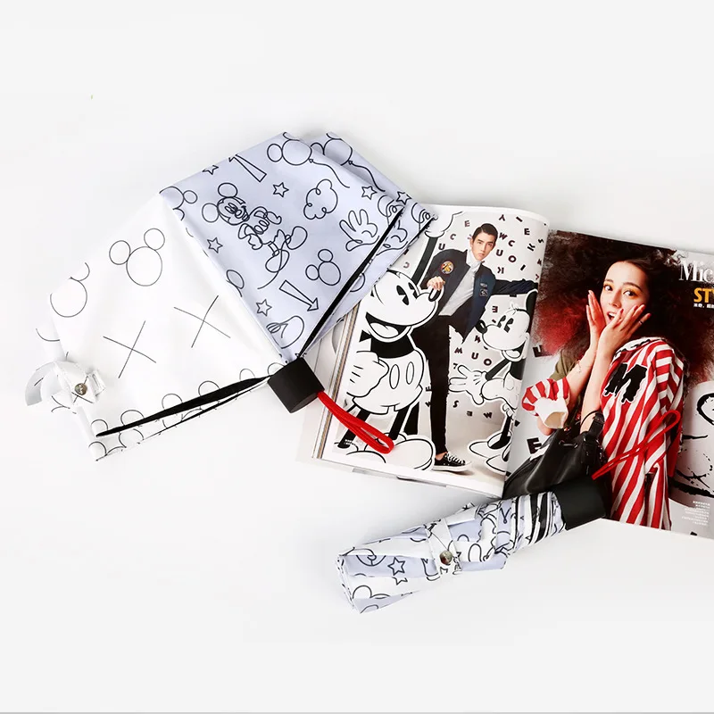 Зонт Микки Мауса Дисней складной автоматический зонт с защитой от ветра большие