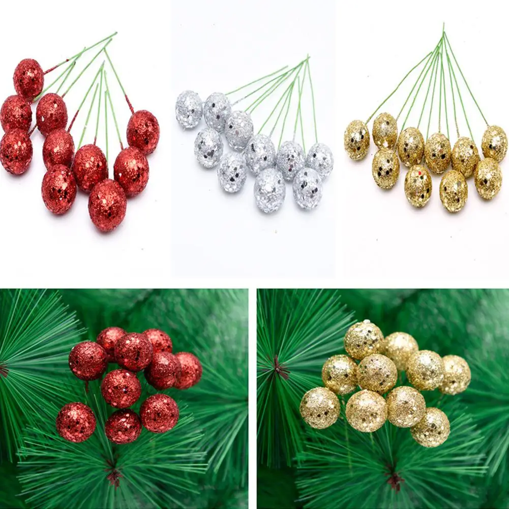 10 шт Искусственные Рождественские пенопластовые ягоды Diy Рождественская елка