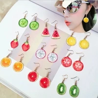1 pair of new fruit earrings female pineapple earrings small fresh fruit earrings popular earrings in summer drop earrings