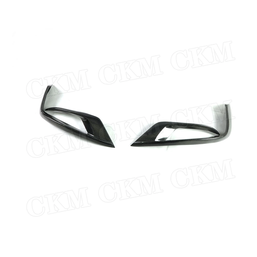 W222 углеродное волокно передний бампер губы воздушный поток угловой разветвитель