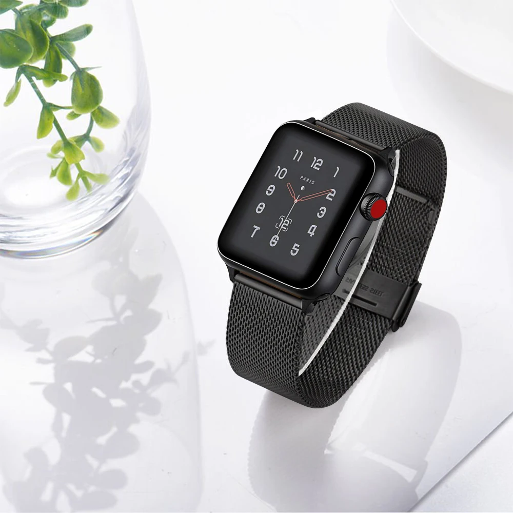 Миланский ремешок для часов Apple Watch 5, 38 мм, 42 мм, нержавеющая сталь, золотистый, для женщин и мужчин, сменный мужской т-браслет, ремешок для iwatch 1, 2, 3, 4