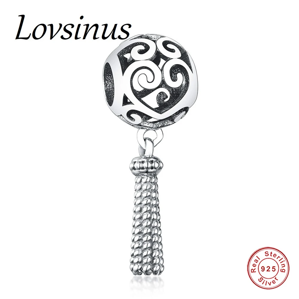 2018 новый 925 стерлингового серебра браслет Зачарованные с кисточкой сердцем