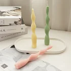 Креативная Длинная спиральная цилиндрическая форма в форме стержня, силиконовая форма для свечи, рукоделие, изготовление мыла, декор для свадьбы, семейной вечеринки