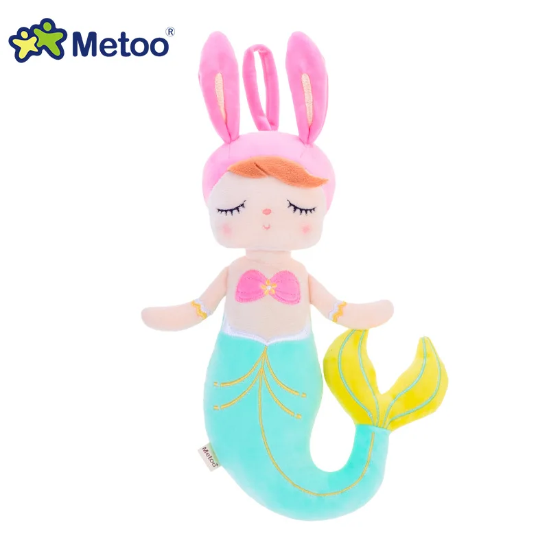 Кукла Metoo 34 см плюшевый милый набитый Brinquedos детские игрушки для девочек подарок на день рождения Рождество 13 дюймов Angela кролик девочка - Цвет: Green fish