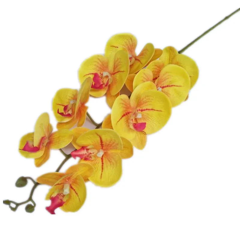 6Pcs Fake Single Stem Orchid 7/9 headsSimulation Real Touch Phalaenopsis for Decorative Artificial Flower | Дом и сад