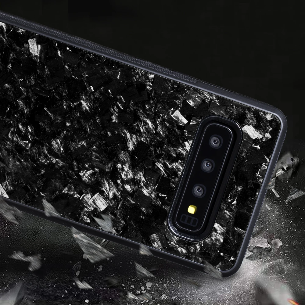 Чехол из настоящего кованого углеродного волокна для Samsung S10 S10E задняя крышка