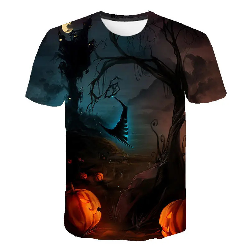 Забавная 3D футболка с летучей мышью на Хэллоуин для мужчин женщин и детей летние топы футболки модные