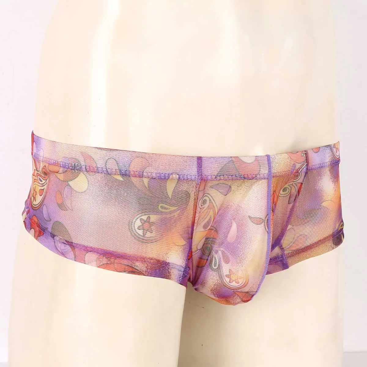 Нижнее белье мужское прозрачные трусы джоки с цветочным принтом | Тематическая