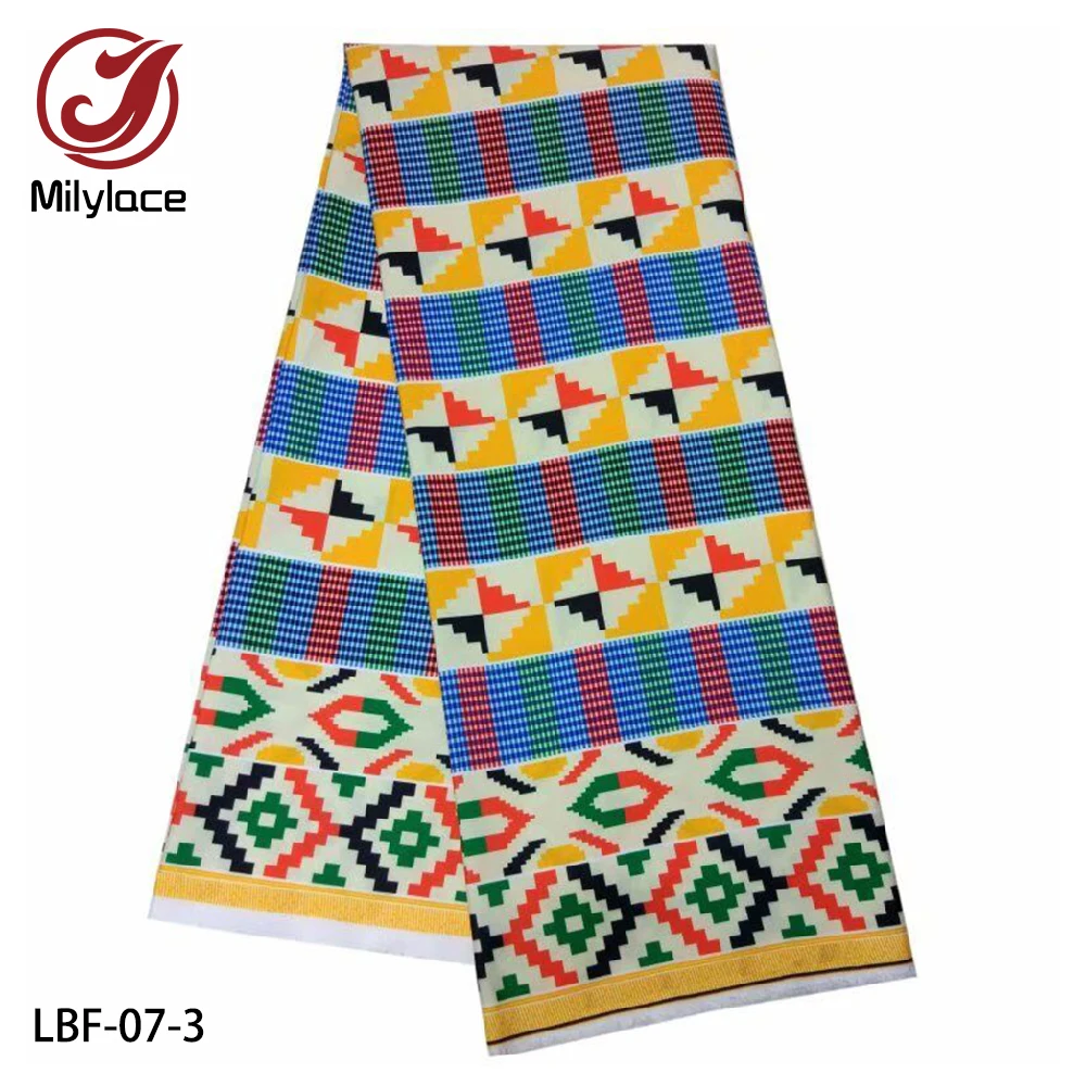 Новое поступление африканская печать имитация шелка полиэфирная шелковая ткань