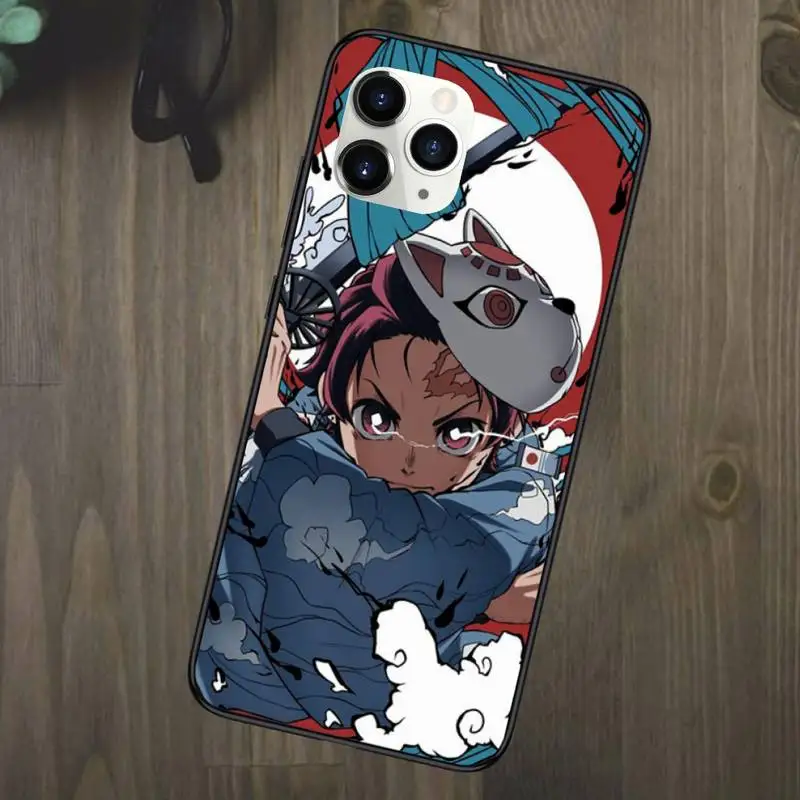 demon slayer anime kimetsu no yaiba phone case for iphone 11 12 mini pro xs max 8 7 plus x xs xr free global shipping