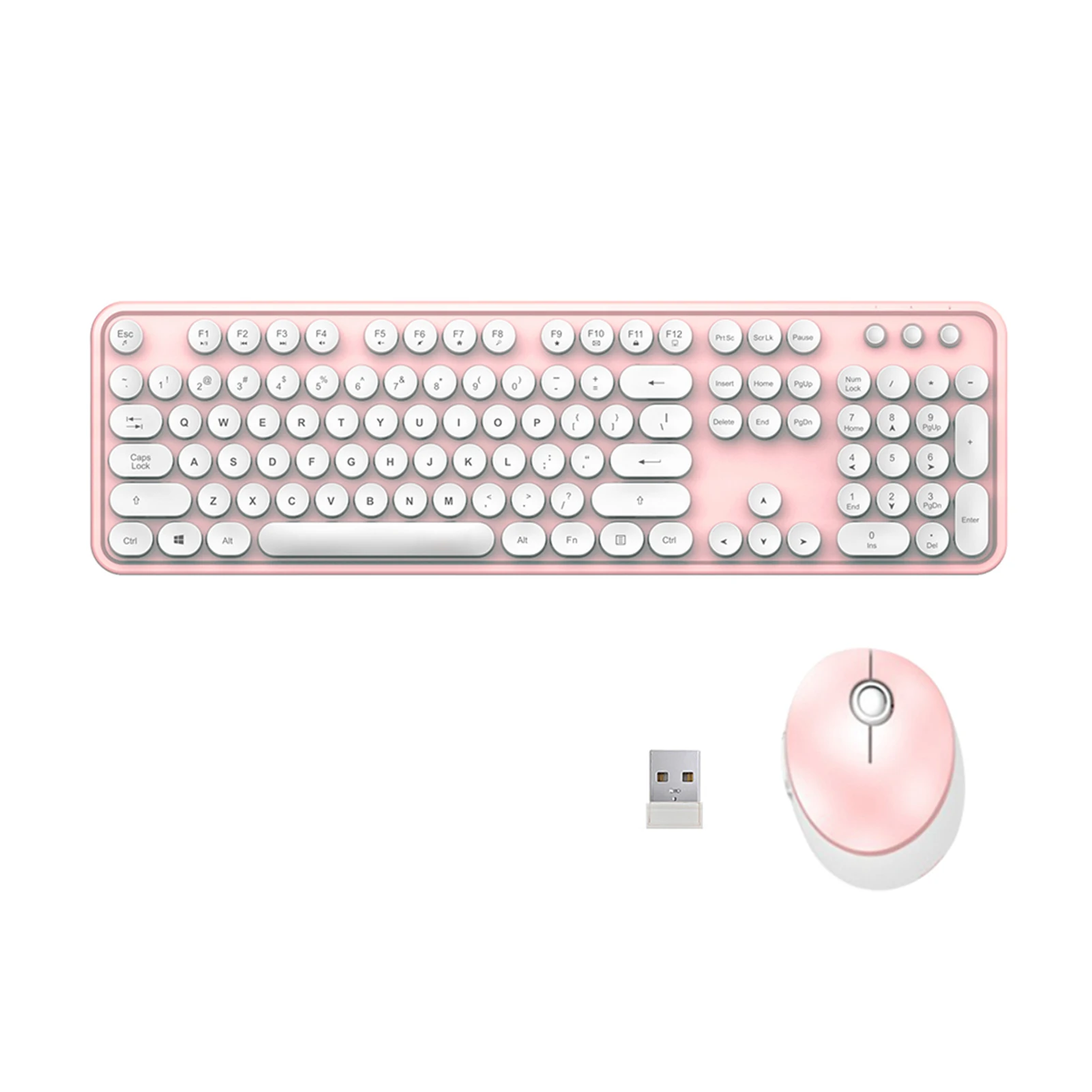 

Keyboard Mouse Combo Full Sized Plug And Play Ergonomic Portable Office Typewriter 2.4GHz Wireless For PC Laptop Optical Quiet