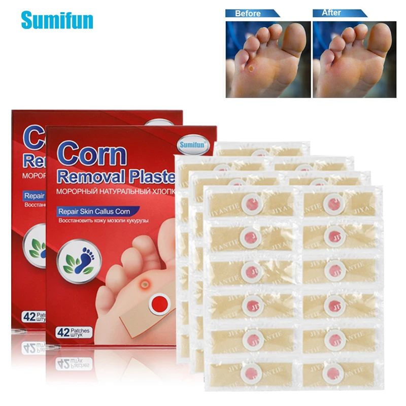 

Sumifun 42/84Pcs Hand Foot Corn Warts Thorn Remover Patch Medical Plaster Calluses Plantar Cocoon Removal Feet Care K06001