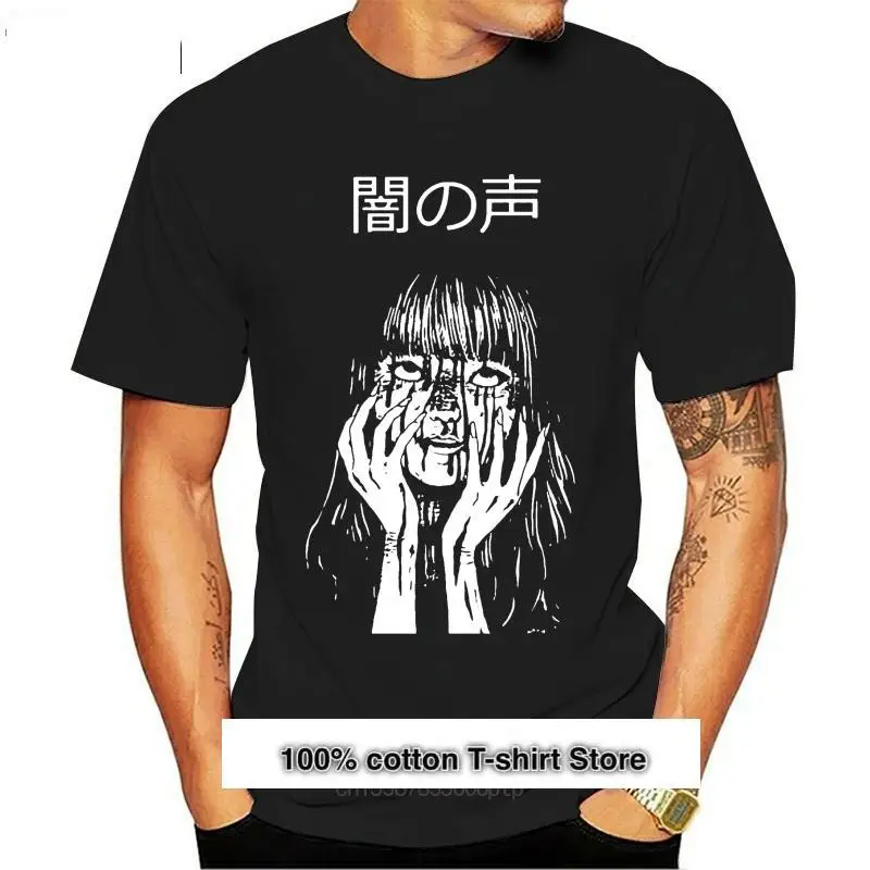 

Camiseta de Junji Ito para hombre y mujer, ropa para parte superior masculina, con frase Anything but a Ghost, Junji Ito