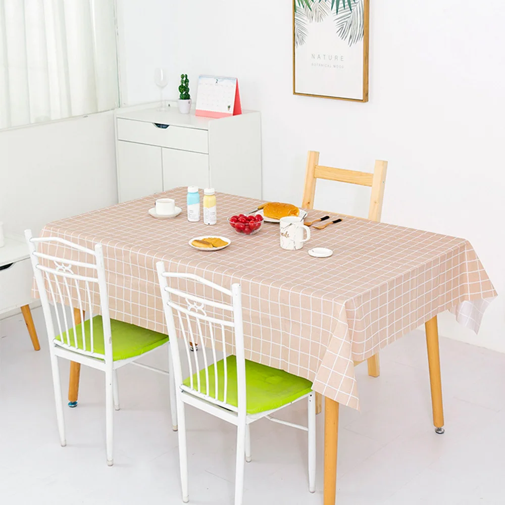 

Nordic grid oil-proof tablecloth waterproof and disposable tablecloth PEVA tablecloth oil-proof table mat