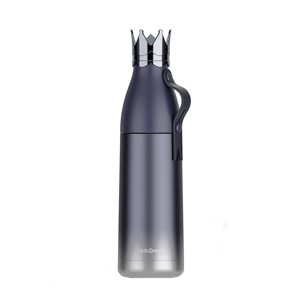 Portable warmth Crown Water Bottle Outdoor Mug Cup Travel Bottles Vacuum Cup Child School Therm Home and Garden Tool Supplies