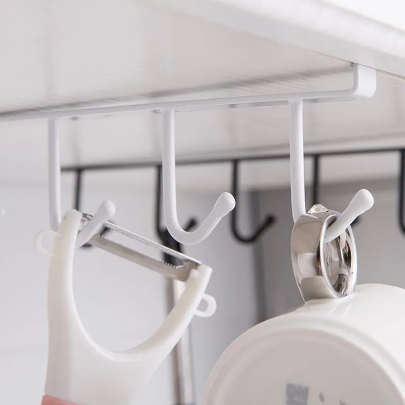 6 крючков держатель для чашек кухонный шкаф под полкой стеллаж хранения