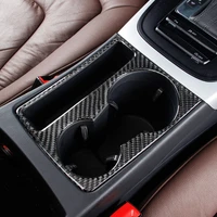carbon fiber car water cup holder decoration frame cover stickers trim for audi a4 b8 2010 2016 auto interior accessories