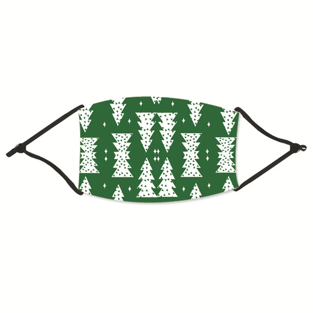 Маска для лица с принтом рождественской елки карнавальный костюм взрослых маска