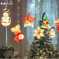 outdoor waterproof holiday fairy lights 3m 10led christmas tree decorations string light santa claus snowman deer strip lights