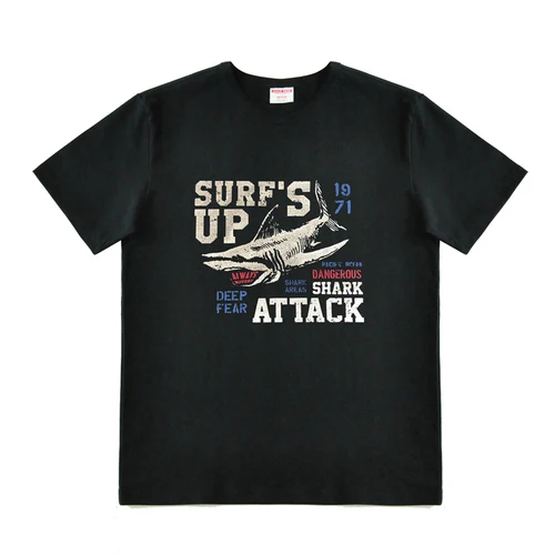 black (shark) SauceZhan, футболки с принтом, винтажные, толстые, хлопковые, короткие, деформационные, забавные, футболки, повседневные, Мужская футболка - Цвет: black (shark)