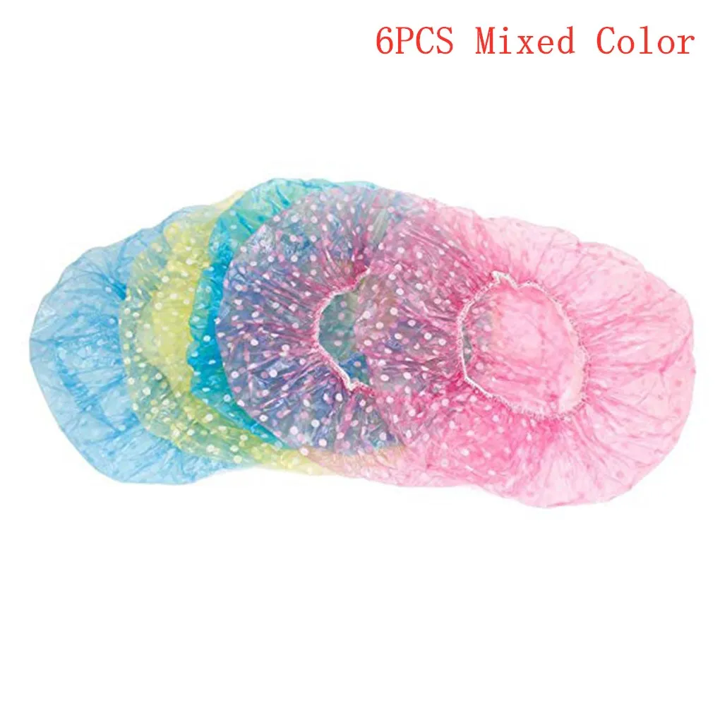 

6 шт. одноразовые водонепроницаемые шапки для душа