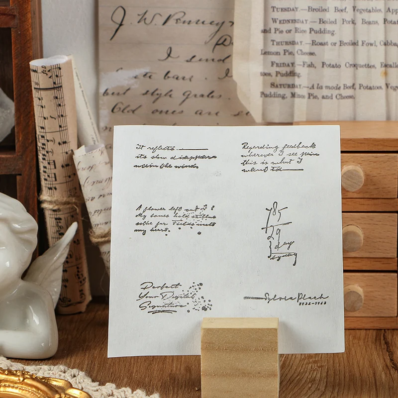 6 шт. DIY английское предложение комбинация букв Печать для дневника Ablum свадебное