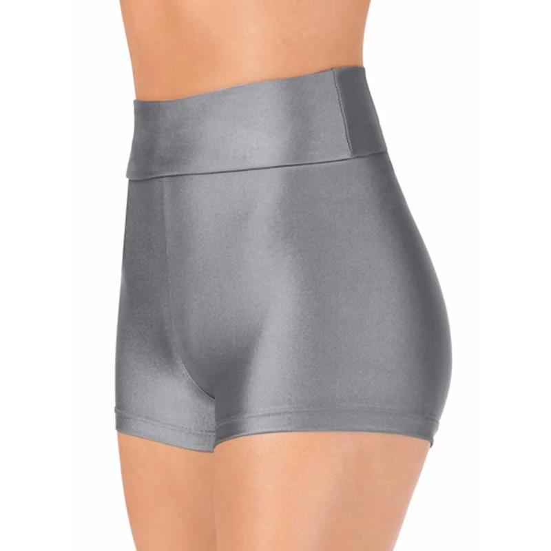 Гимнастические шорты из лайкры и спандекса с высокой талией для взрослых| |
