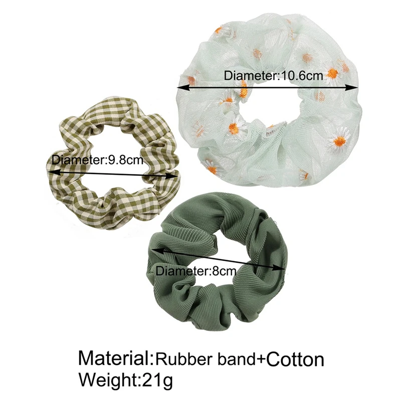 

LIMARIO 3Pcs Floral Women Girls Elastic Hair Rubber Bands Accessories Scrunchies Headwear Hair Tie Ring Rope Holder Headdress