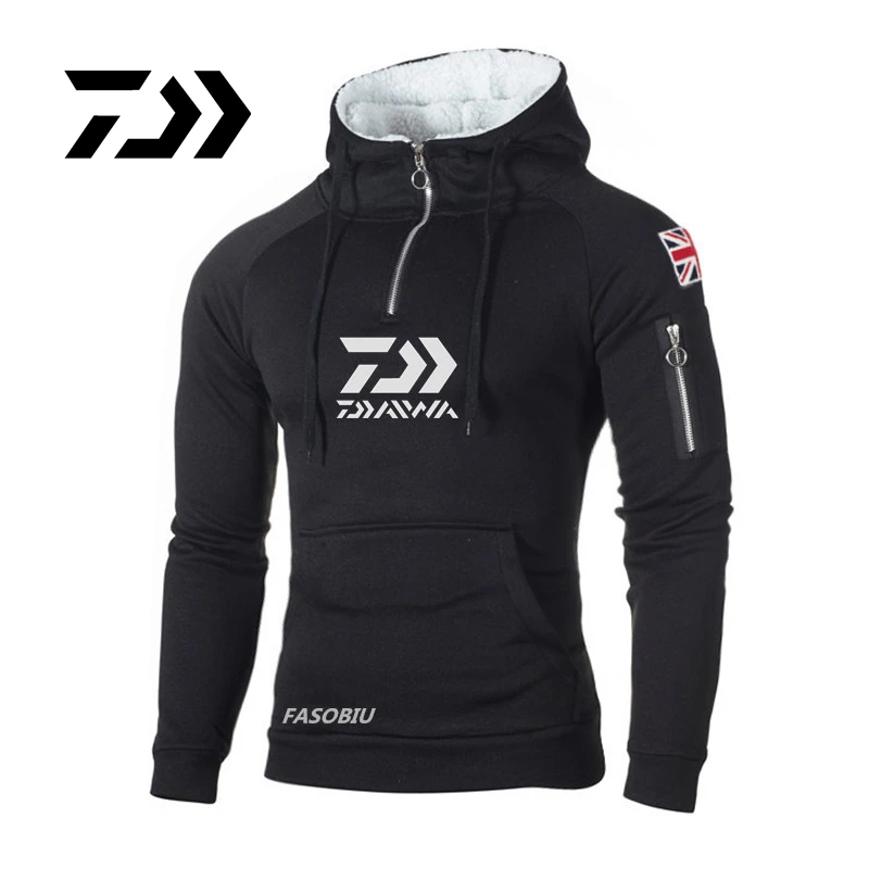

Hiking Fishing Hoodie Men Winter Warm Fishing Sweatshirt Men Fishing Shirt Coat Fishing Jacket Men Sport Wear Fishing Clothing