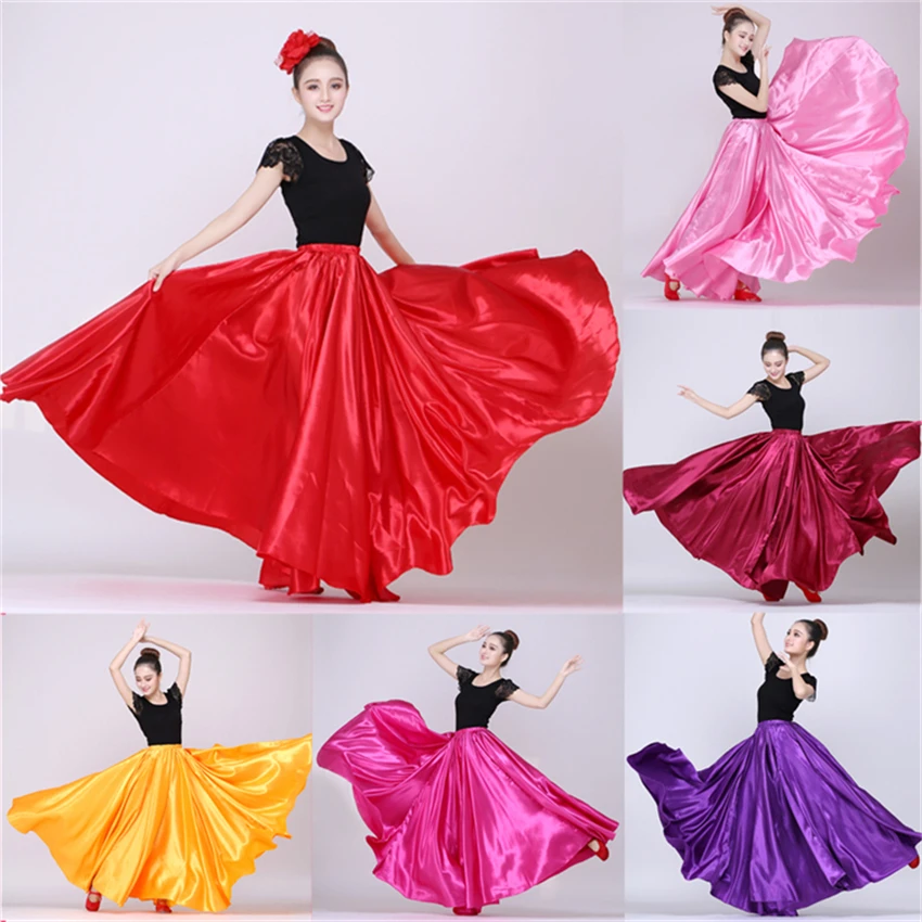 Женская атласная юбка для танцев 10 цветов 2021