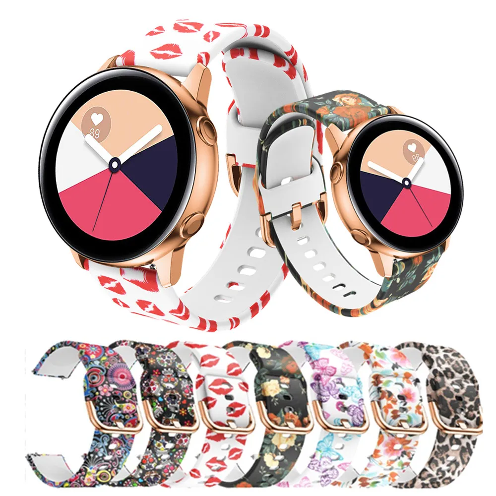 Ремешок на запястье для Samsung Galaxy Watch Active / 2 силиконовый браслет с принтом 42 мм Gear