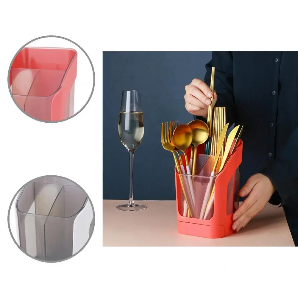 

Detachable Base Reusable Lightweight Visible Spoon Storage Box for Dinner Room