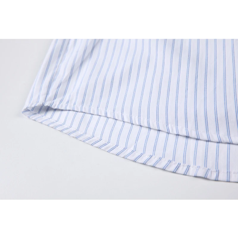

Striped Blouses Women Casual Long Sleeve Spring Butterfly Embroidery Shirt Female Blusas Overized Boyfriend Streetwear 2021 Tops