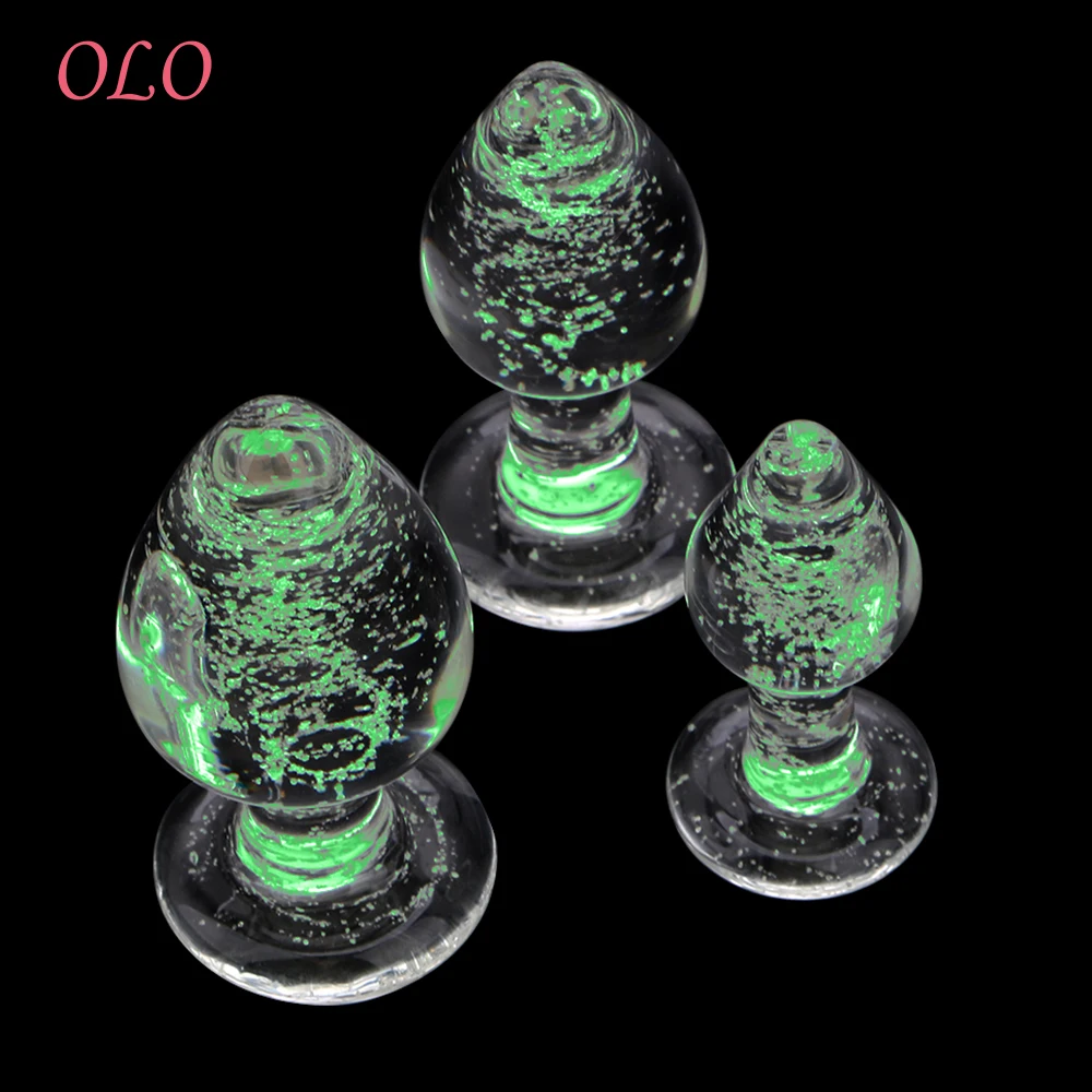 OLO Luminous Glass Butt Plug Sex Shop Anal Toys for Adults Beads Dilators Couples | Красота и здоровье