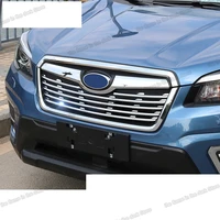 lsrtw2017 luxury shiny abs car grill net chrome trims for subaru forester sk 2019 2020