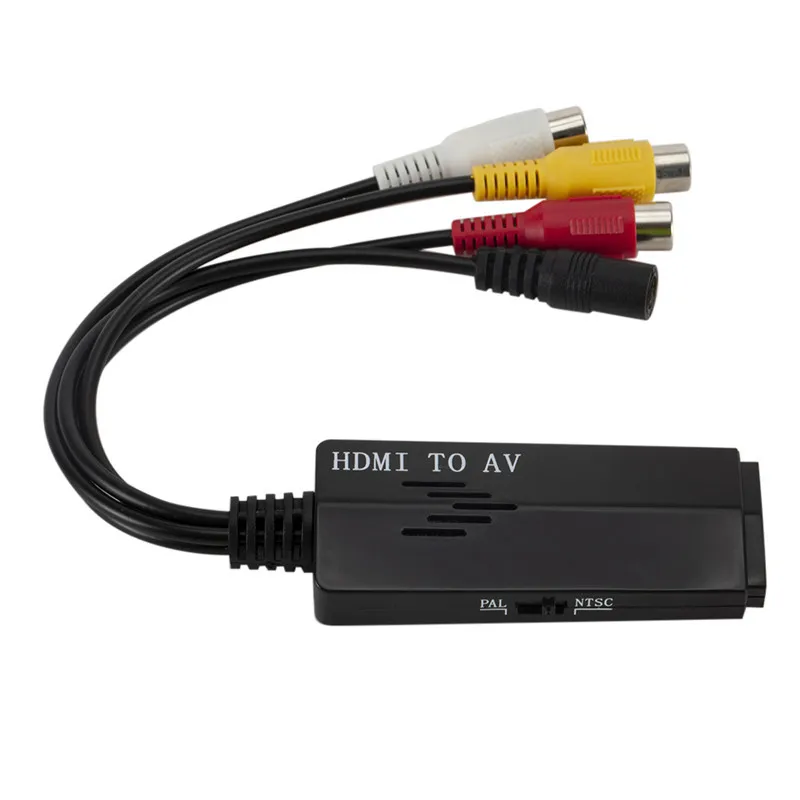 HDMI к 3RCA композитный AV/CVBS видео аудио конвертер HDMI2AV адаптер HD 1080P поддержка NTSC/PAL