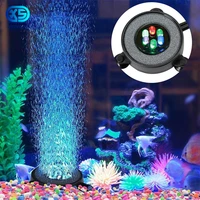 underwater submersible fish tank light color changing led air bubble light waterproof aquarium lamp making oxygen for fish tank