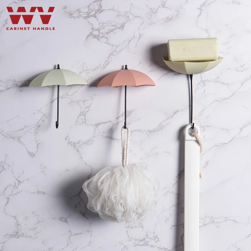WV креативная вешалка для ключей в форме зонта DIY крючок халата декоративный