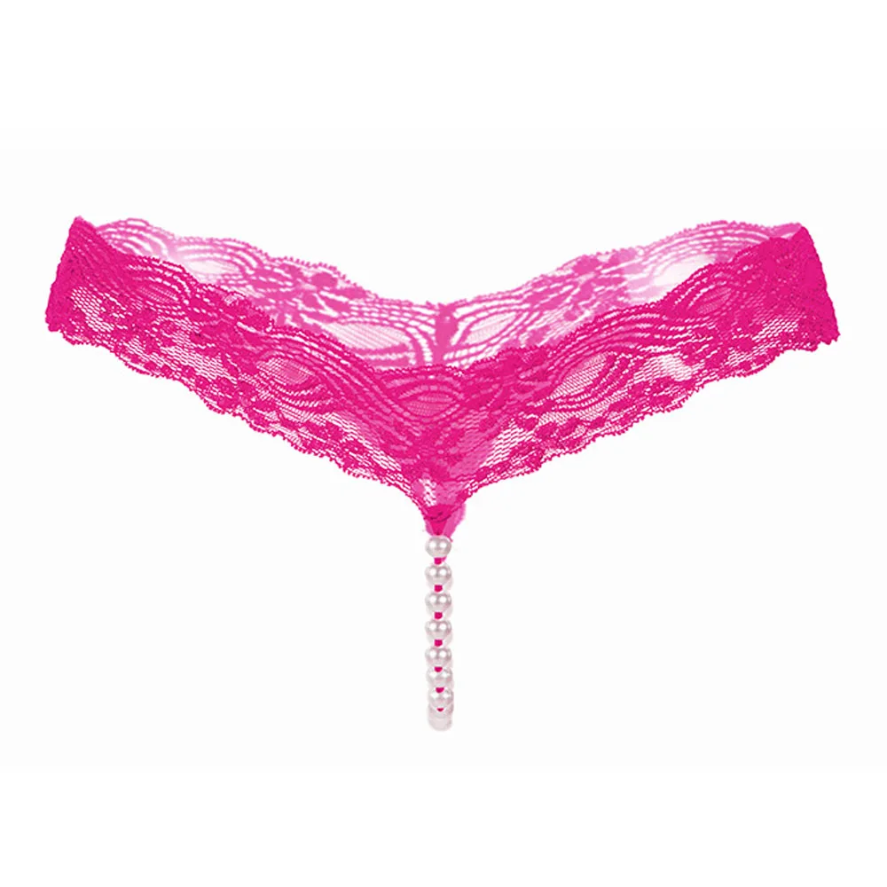 Sexy Women Pearl G-string Underwear Lace Rope Thongs Hollow Panties Ladies Intimates Elastic Underpants String Femme | Тематическая