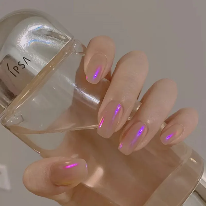 1 Box Holographic Neon Solid Nail Glitter Powder Double Color Transparent Aurora Powders Dust Art Pigment Chrome Decoration | Красота и