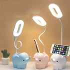 Настольная лампа Kedu для чтения, 10 Вт, портативный ночник для спальни, перезаряжаемый, 3 цвета, Регулируемый Настольный светильник в виде слона