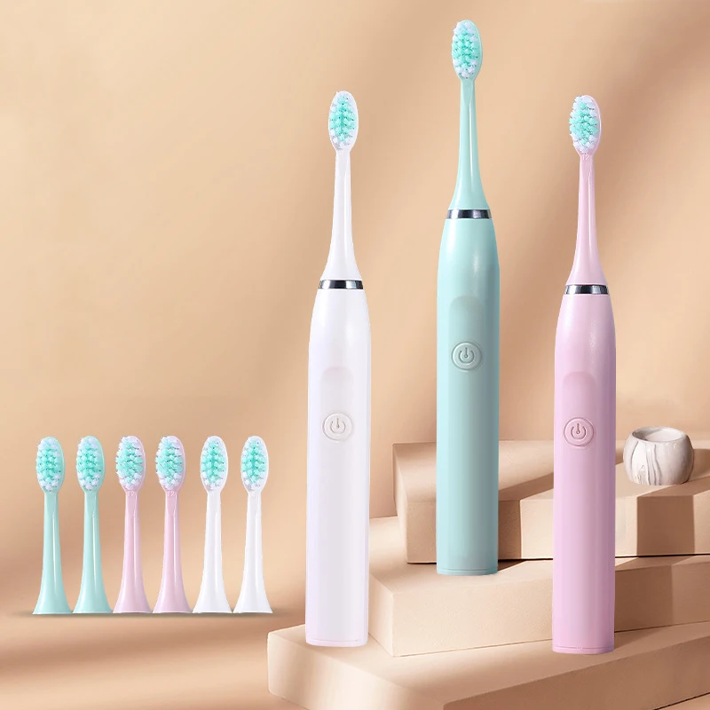 Electric Sonic Toothbrush 6 Mode Travel Toothbrush with 3 Replacement Brush Head Waterproof Electric Toothbrush Gift sonic electric toothbrush head fur charging type ultrasonic vibration toothbrush fur electric toothbrush replacement head