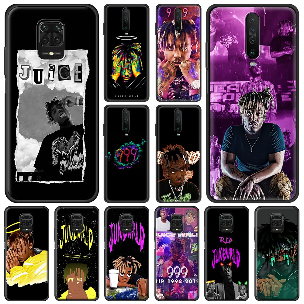 

Juice Wrld Death Race for Love Hop Rap Phone Case For Xiaomi Redmi Note 9S 9 8 10 Pro 7 8T 9C 9A 8A K40 Silicone Black Cover