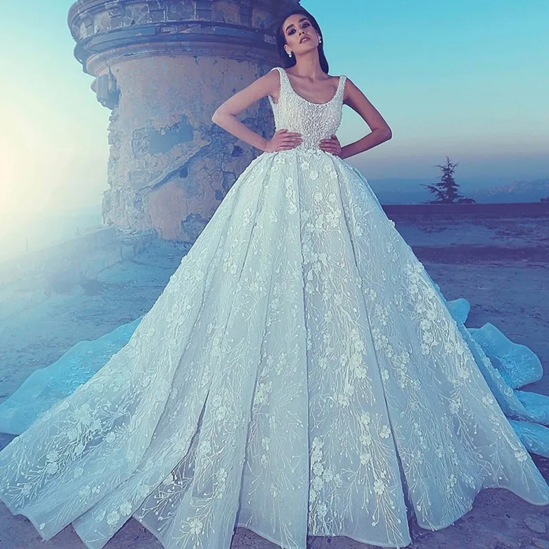 

Vestido De Novia роскошное свадебное платье с бисером, сексуальное свадебное платье с открытой спиной и квадратным воротником, кружевное платье не...