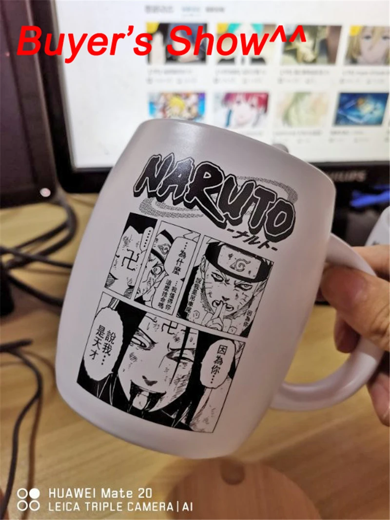 Белая кофейная кружка Аниме Наруто Hokage, керамические кружки с рисунками из мультфильмов, Набор чашек с крышкой и ложкой, подарки на день рождения для мальчиков и девочек
