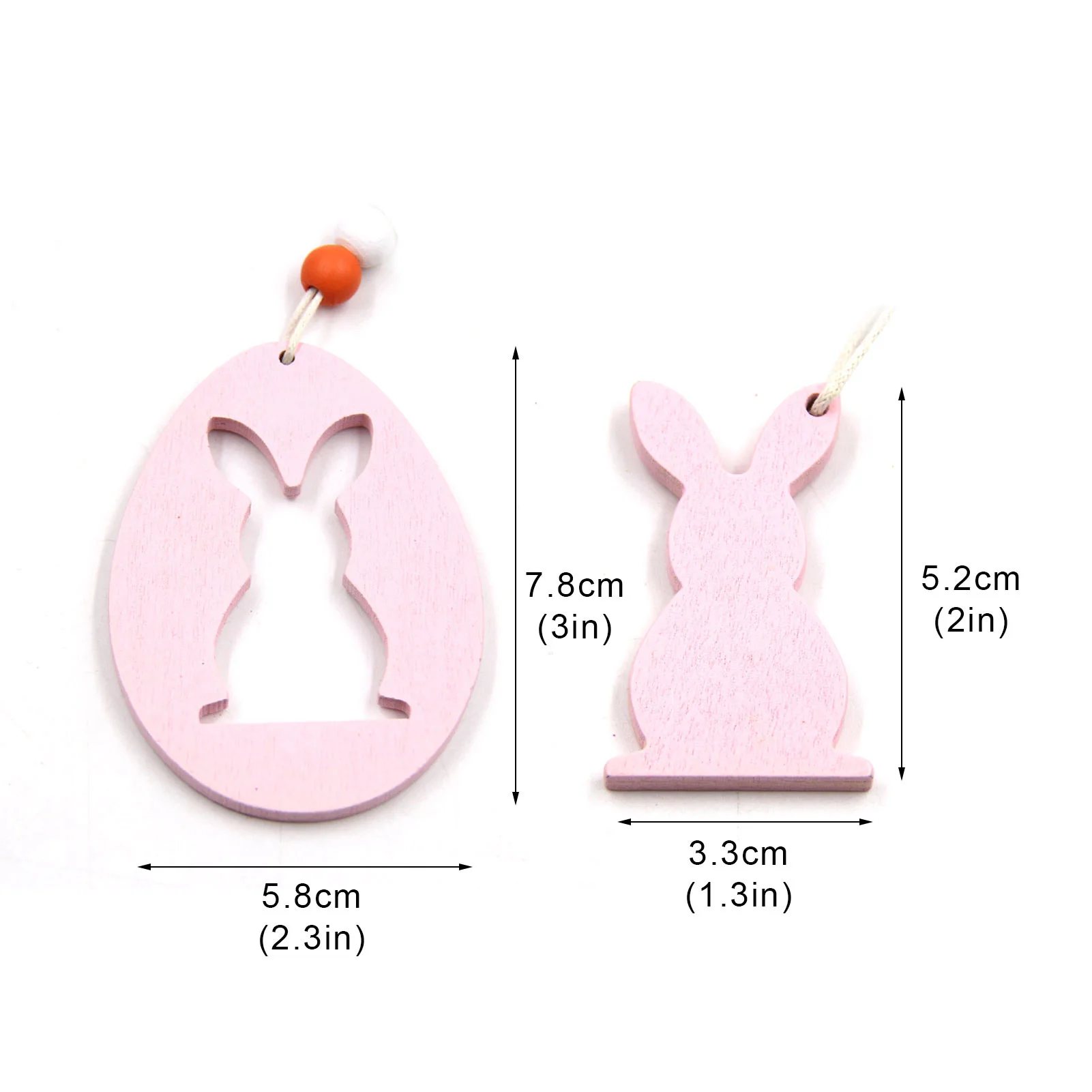 

6pcs EasterEgg Bunny Wooden Desktop Decoration Wood Crafts Home Office Decors Easter Ornaments Easter Party Decor Gift